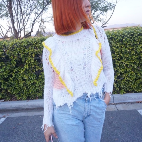 Wildfox “Sorbet stripe” Carlyle crop sweater - Picture 11 of 12